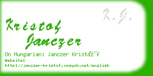 kristof janczer business card